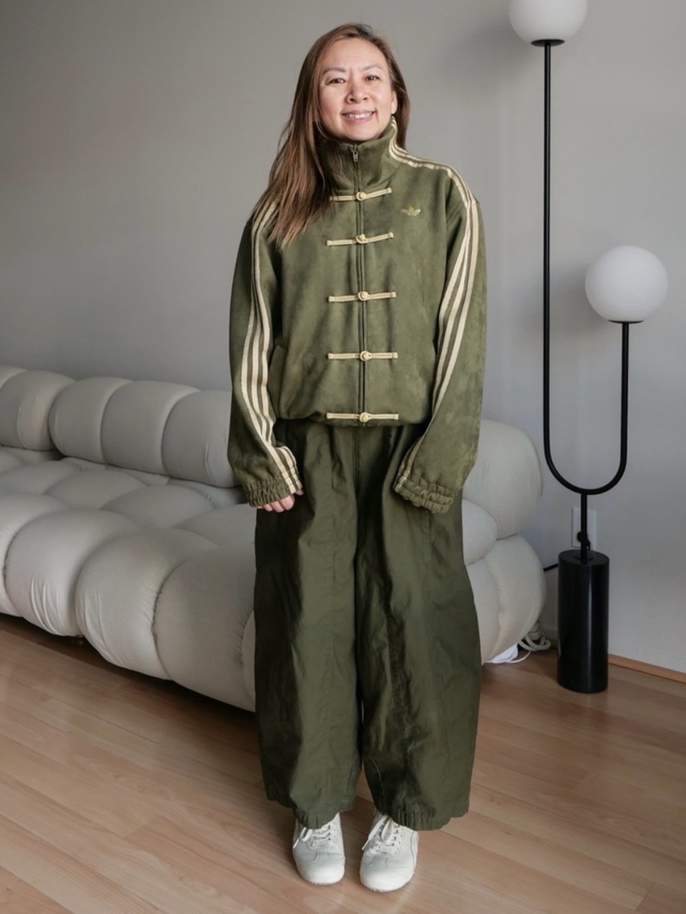 Setto Japan Parachute Pants in Olive, Size OS